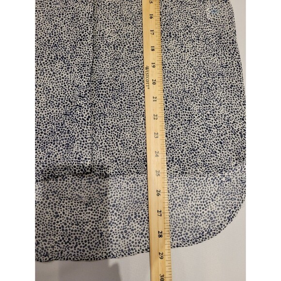 Diane Von Furstenberg Blouse Womens 8 Silk Chiffon Roll Tab Sheer Lightweight - Picture 7 of 13